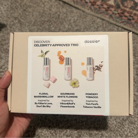 Dossier Discover Celebrity Approved Trio EDP Perfume Gift Box Set of 3 BRAND NEW - Picture 2 of 3